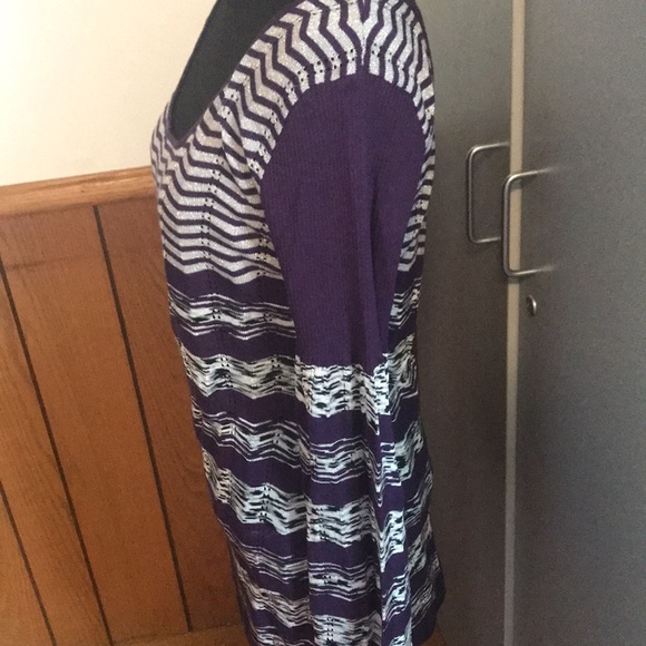 Vintage Dots Purple Shimmer Sweater Medium - Picture 3 of 7